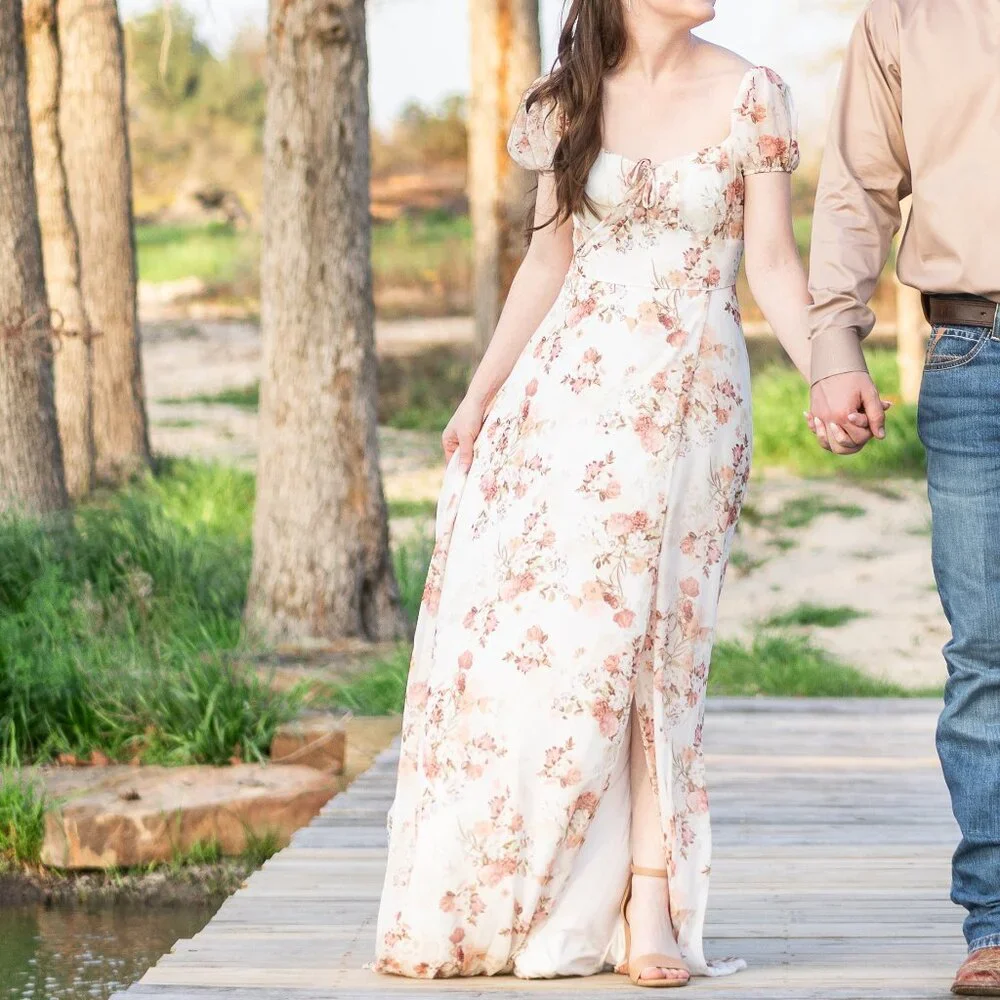 A-Line Formal Floral Dress - Picture 1 of 3